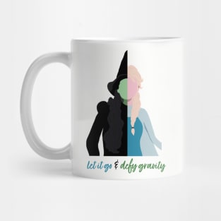 Let it Go and Defy Gravity - Wicked and Frozen Mug